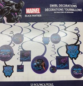 Black Panther Swirl Decorations